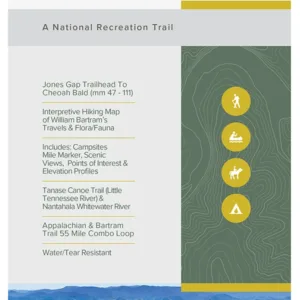 Hiking Map of North Carolina’s Bartram Trail